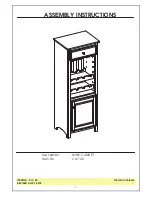 Whitewood Furniture CU-140 Assembly Instructions Manual preview