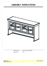 Preview for 1 page of Whitewood Furniture H-4 Assembly Instructions Manual