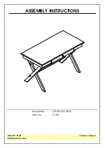 Whitewood Furniture OF-68 Assembly Instructions preview