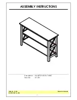 Whitewood Furniture OT-70S Assembly Instructions preview