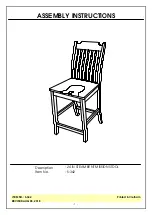 Preview for 1 page of Whitewood Furniture S-342 Assembly Instructions