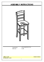 Preview for 1 page of Whitewood Furniture S-403 Assembly Instructions