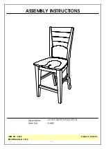 Preview for 1 page of Whitewood Furniture S-482 Assembly Instructions