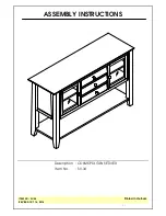 Preview for 1 page of Whitewood Furniture SV-34 Assembly Instructions