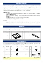 Preview for 2 page of Whitewood Furniture T-3030 Assembly Instructions