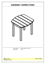 Preview for 1 page of Whitewood Furniture T-519 Assembly Instructions