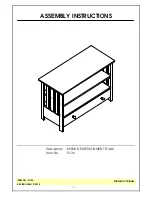 Whitewood Furniture TV-36 Assembly Instructions Manual preview