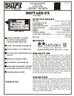 WHITLOCK INSTRUMENT DNFT-LED-PS Manual preview