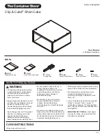 Preview for 1 page of Whitmor The Container Store Clip & Cube 6739-11676-WHT Assembly Instructions Manual