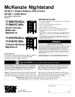 Whittier Wood Furniture 1100AFGACa Assembly Instructions предпросмотр