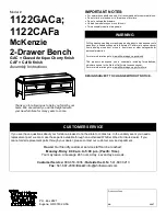 Preview for 1 page of Whittier Wood Furniture 1122GACa Assembly Instructions