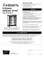 Whittier Wood Furniture 1143DUETb Assembly Instructions Manual предпросмотр