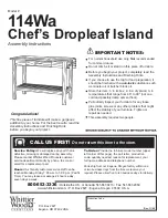 Whittier Wood Furniture 114Wa Chef's Dropleaf Island Assembly Instructions Manual preview