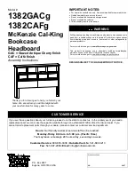 Whittier Wood Furniture 1382GACg Assembly Instructions Manual preview