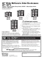 Whittier Wood Furniture 1550AEGAC Quick Start Manual предпросмотр