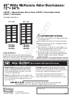 Предварительный просмотр 1 страницы Whittier Wood Furniture 1554AEGAC Quick Start Manual