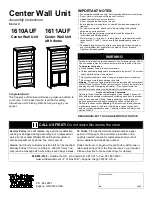 Preview for 1 page of Whittier Wood Furniture 1610AUF Assembly Instructions Manual