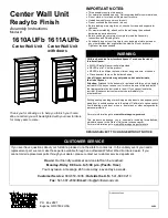 Whittier Wood Furniture 1610AUFb Assembly Instructions Manual preview