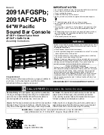 Preview for 1 page of Whittier Wood Furniture 2091AFGSPb Assembly Instructions Manual