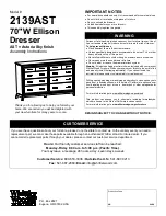 Preview for 1 page of Whittier Wood Furniture 2139AST Assembly Instructions Manual