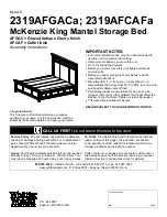 Preview for 1 page of Whittier Wood Furniture 2319AFCAFa Assembly Instructions Manual