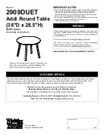 Preview for 1 page of Whittier Wood Furniture 2909DUET Assembly Instructions