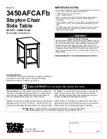 Preview for 1 page of Whittier Wood Furniture 3450AFCAFb Assembly Instructions