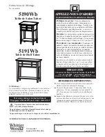 Предварительный просмотр 9 страницы Whittier Wood Furniture 5190Wb Assembly Instructions Manual