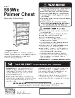 Whittier Wood Furniture 585Wc Assembly Instructions Manual предпросмотр