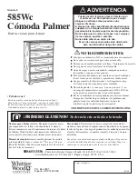 Предварительный просмотр 9 страницы Whittier Wood Furniture 585Wc Assembly Instructions Manual