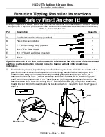 Предварительный просмотр 7 страницы Whittier Wood Furniture Addison 1143DUETe Assembly Instructions Manual