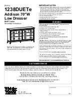 Предварительный просмотр 1 страницы Whittier Wood Furniture Addison 1238DUETe Assembly Instructions Manual