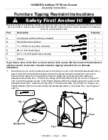 Предварительный просмотр 7 страницы Whittier Wood Furniture Addison 1238DUETe Assembly Instructions Manual