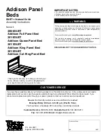 Preview for 1 page of Whittier Wood Furniture Addison 2006DUET Assembly Instructions Manual