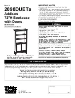 Предварительный просмотр 1 страницы Whittier Wood Furniture Addison 2098DUETa Assembly Instructions Manual