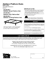 Preview for 1 page of Whittier Wood Furniture Addison Cal-King 3820DUETa Assembly Instructions Manual