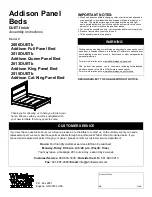 Whittier Wood Furniture Addison Full 2006DUETb Assembly Instructions Manual предпросмотр