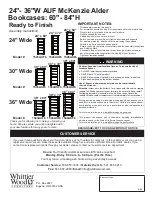 Предварительный просмотр 1 страницы Whittier Wood Furniture Alder McKenzie 1523AUFb Assembly Instructions Manual