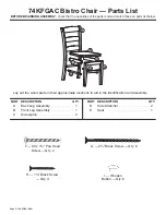 Preview for 2 page of Whittier Wood Furniture Bistro 74KFGAC Assembly Instructions Manual