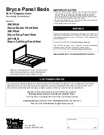 Whittier Wood Furniture Bryce 2562RLN Assembly Instructions Manual предпросмотр