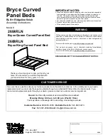 Предварительный просмотр 1 страницы Whittier Wood Furniture Bryce Queen Curved 2604RLN Assembly Instructions Manual