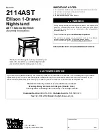 Предварительный просмотр 1 страницы Whittier Wood Furniture Ellison 2114AST Assembly Instructions