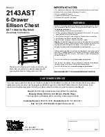 Preview for 1 page of Whittier Wood Furniture Ellison 2143AST Assembly Instructions Manual