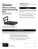 Preview for 1 page of Whittier Wood Furniture Ellison 2239AST Assembly Instructions Manual