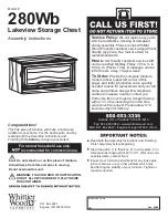 Whittier Wood Furniture Lakeview Storage Chest 280Wb Assembly Instructions Manual предпросмотр