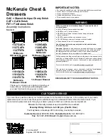 Whittier Wood Furniture McKenzie 1127GACh Assembly Instructions Manual preview