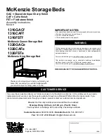 Предварительный просмотр 1 страницы Whittier Wood Furniture McKenzie 1316CAFf Assembly Instructions Manual