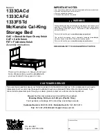 Whittier Wood Furniture McKenzie 1333CAFd Assembly Instructions Manual preview