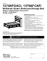 Preview for 1 page of Whittier Wood Furniture McKenzie 1370AFCAFi Assembly Instructions Manual