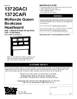 Whittier Wood Furniture McKenzie 1372GACI Assembly Instructions preview